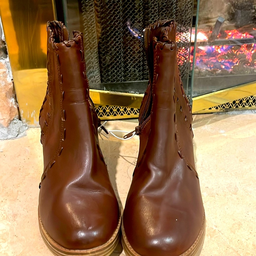 Maurice Joelle Rust brown ankle boots - Picture 1 of 5